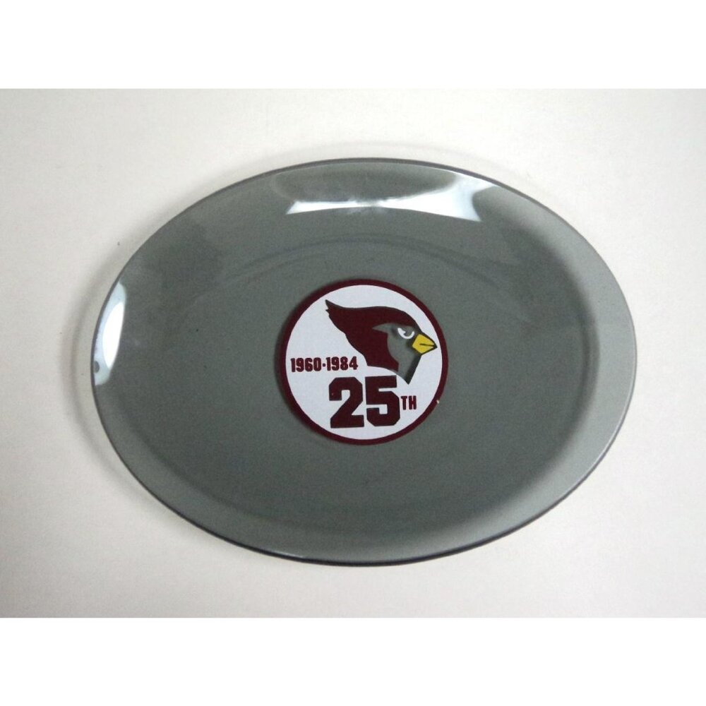 St Louis AZ Cardinals Collectible 25th Anniversary Plate Glass 8.25" x 6.25"